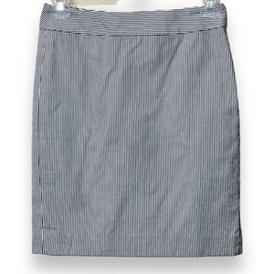 Banana Republic  Womens Size 4 Black White Striped  Pencil Skirt Business Career